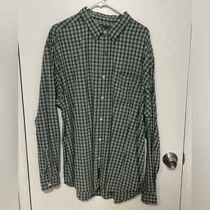Abercrombie & Fitch Men's Gray Checkered Button-Down Shirt